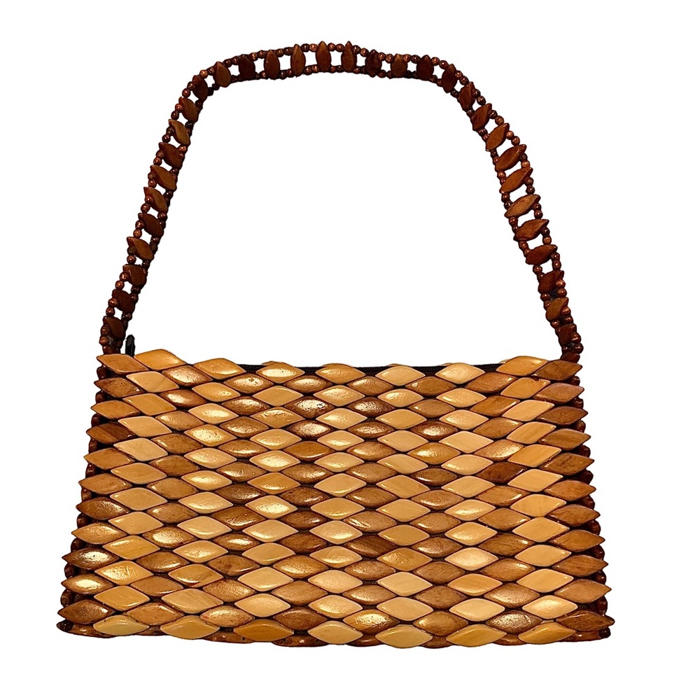 Handcrafted wooden purse